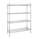 Vogue 4 Tier Wire Shelving Kit 1525x460mm L929