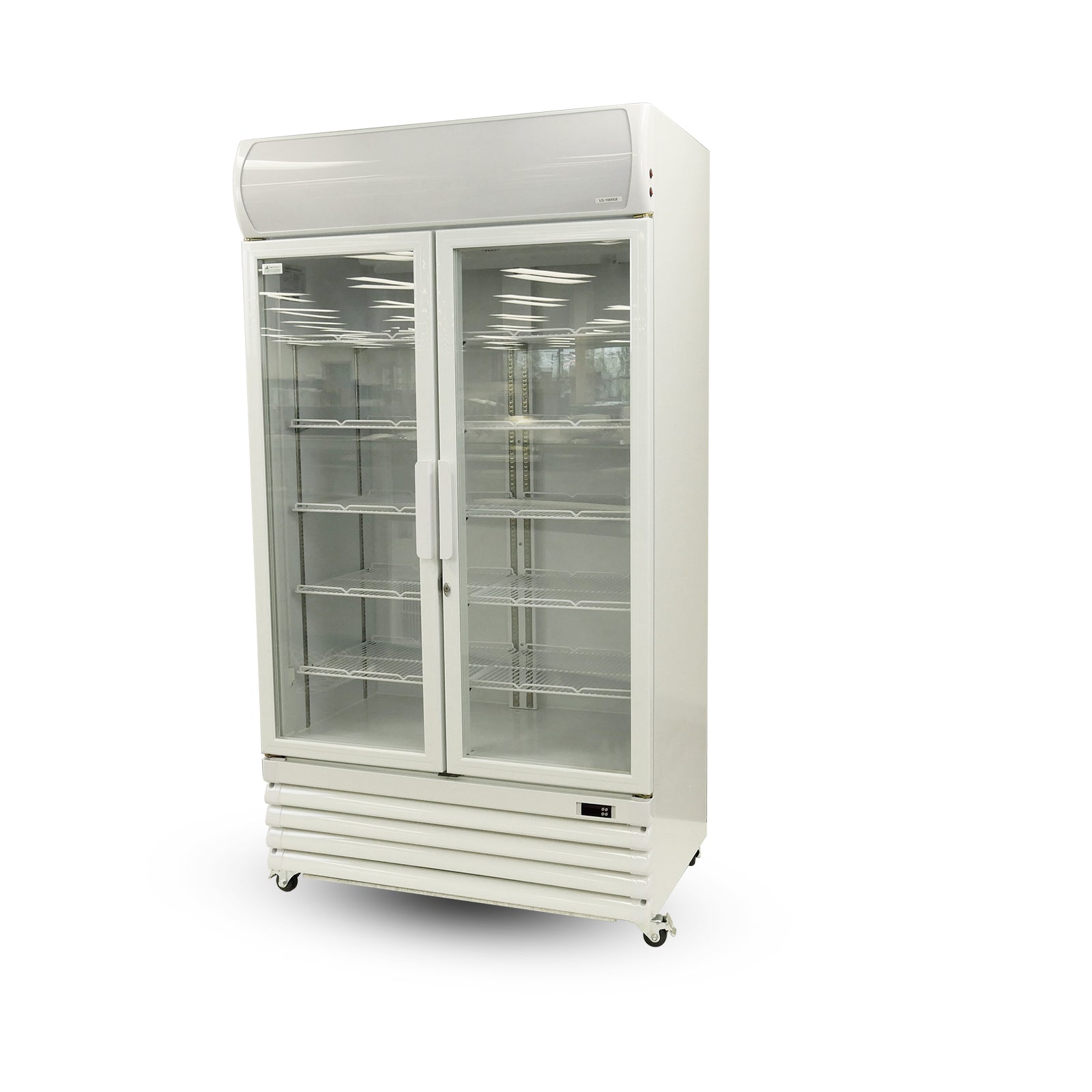 Thermaster Large Two Glass Door Colourbond Upright Drink Fridge LG-1000GE