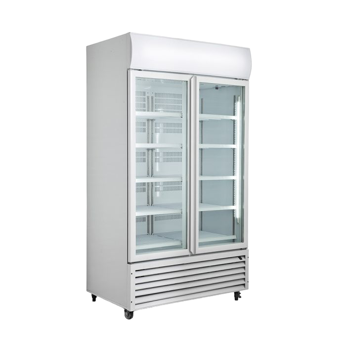 Thermaster 885L Tropicalised Double Glass Door Colourbond Upright Drink Fridge LG-1000PT