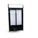 Thermaster Large Black Sliding Two Glass Door Colourbond Upright Drink Fridge LG-1000SDBG