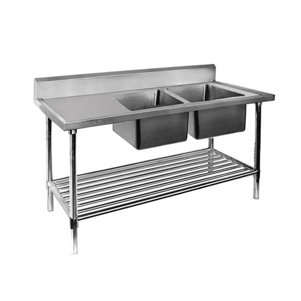 Modular Systems Double Right Sink Bench With Pot Undershelf DSB7-1800R/A