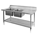 Modular Systems Left Inlet Double Sink Dishwasher Bench DSBD7-1800L/A