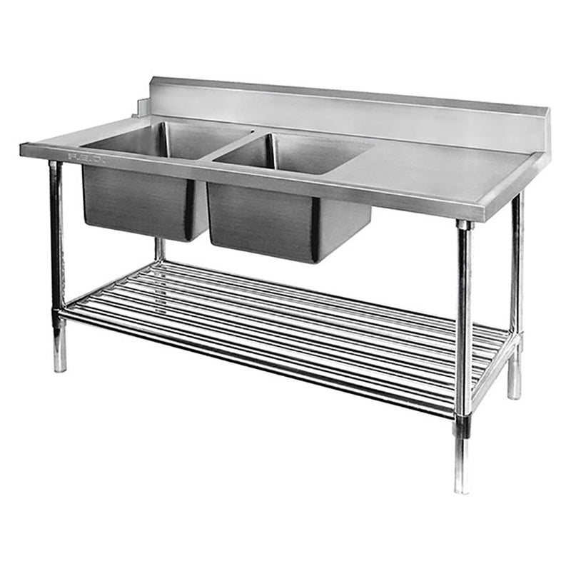 Modular Systems Left Inlet Double Sink Dishwasher Bench DSBD7-1800L/A