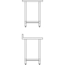 Vogue Stainless Steel Prep Table with Splashback 600mm T379