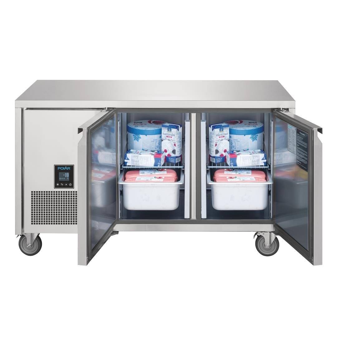 Polar U-Series Premium Double Door Counter Freezer 267tr UA006-A