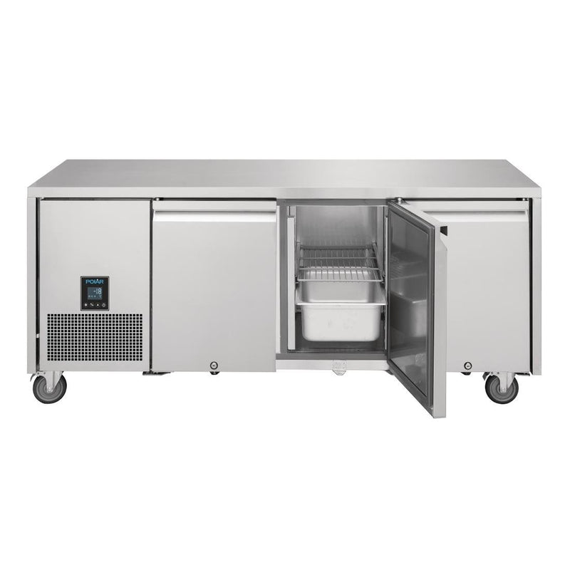 Polar U-Series Premium Triple Door Counter Freezer 420Ltr