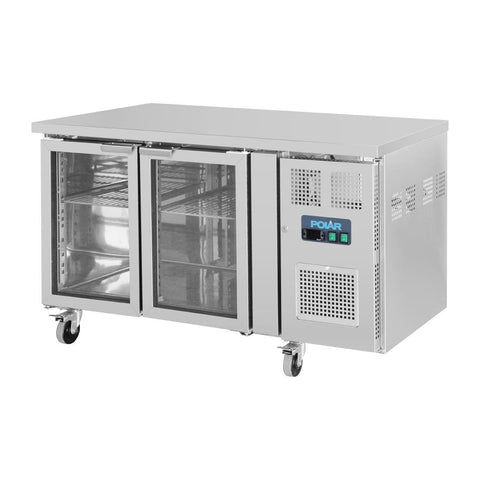 Polar U-Series Two Glass Door Counter Fridge