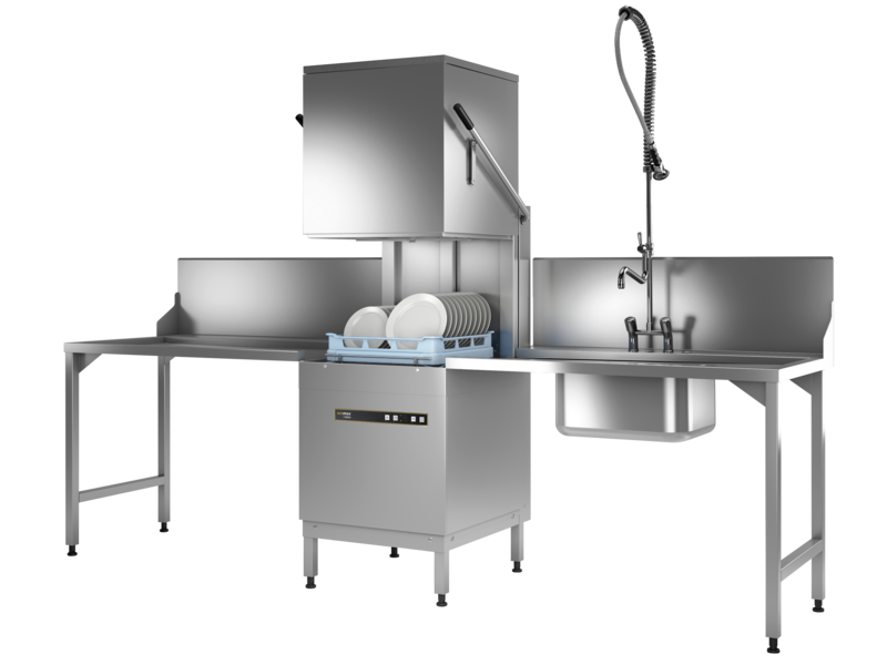 Hobart Ecomax Single Phase Hood Type Dish & Glasswasher - 604