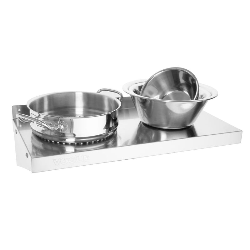 Vogue Stainless Steel Kitchen Shelf 600mm