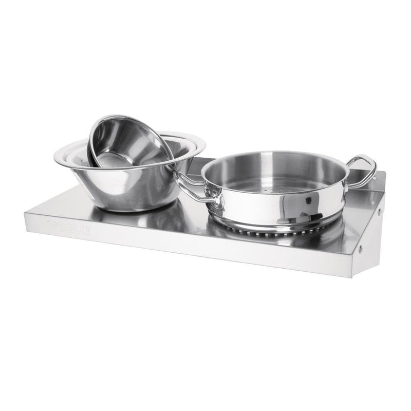 Vogue Stainless Steel Kitchen Shelf 600mm